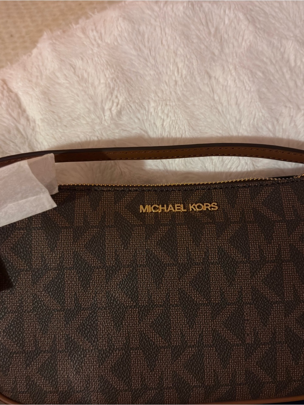 Michael Kors Brown MK Signature jet set Pouchette. / shoulder bag/ NWT - Picture 6 of 10